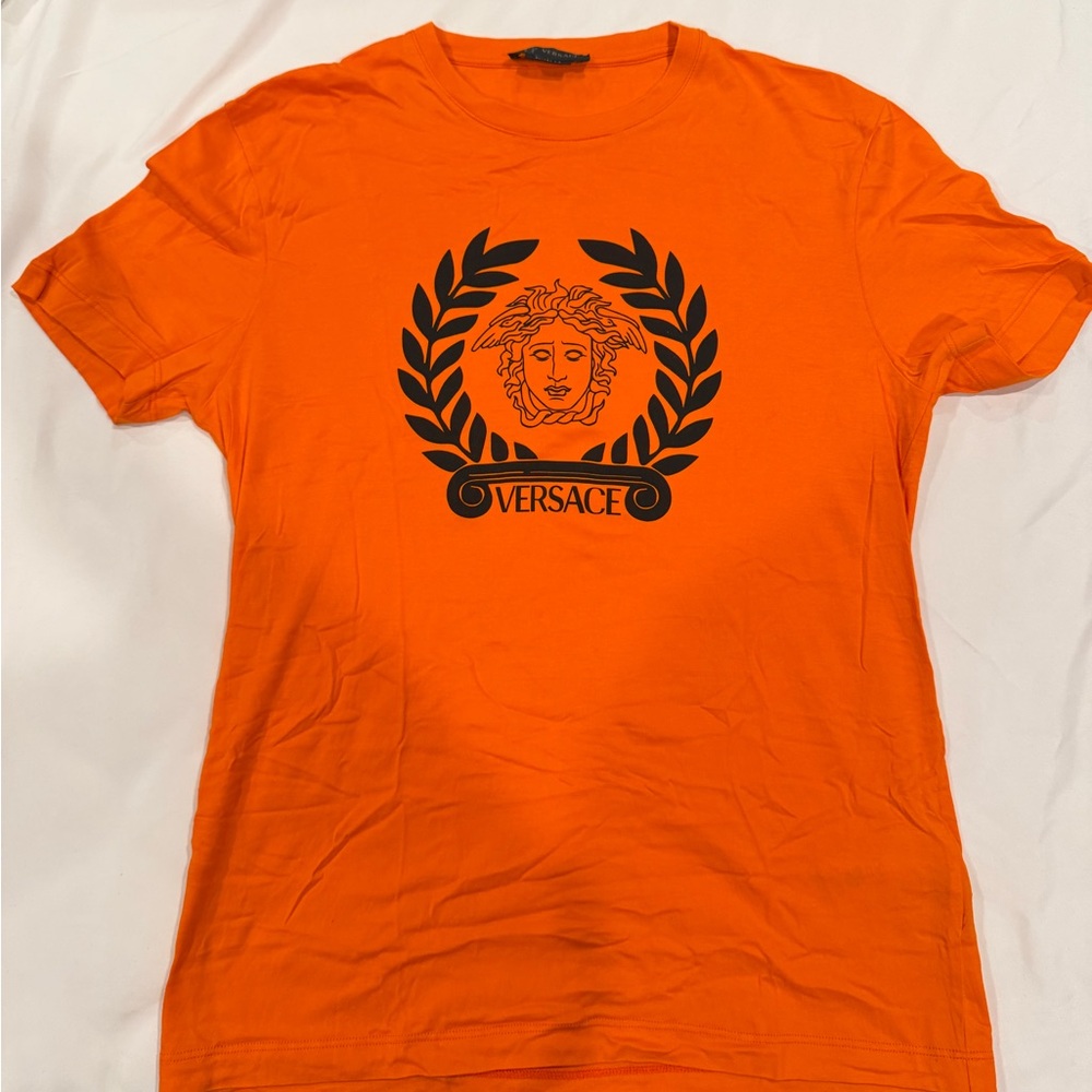 Versace Orange Graphic Tee